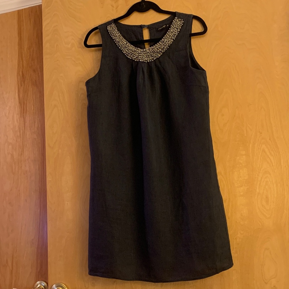 Lungo L’Arno Linen Navy Shift Dress